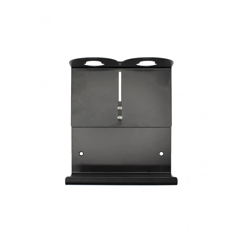 Double inox holder black matt